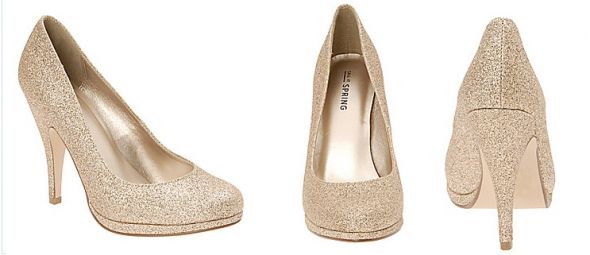 Just Bought My Wedding Shoes!!! :) :  wedding shoes gold sparkle dress wedding highheels SHOES