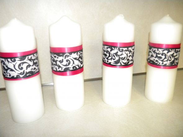Lots of BEAUTIFUL WEDDING DECOR FOR SALE DAMASK HOT PINK 