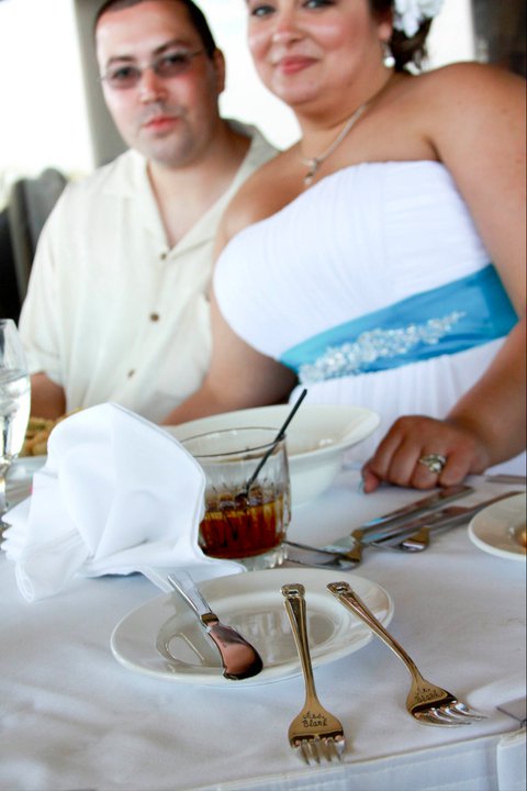 Recap #2! Our Beach Wedding 6.19.11 :  wedding ocean place resort spa beach wedding tiki hut long branch nj FORK2