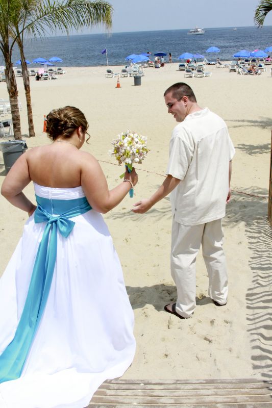 Recap #2! Our Beach Wedding 6.19.11 :  wedding ocean place resort spa beach wedding tiki hut long branch nj IMG 6926