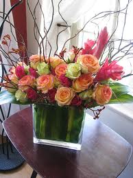 need some centerpiece feedback bees!! : wedding daisies red orange centerpiece diy mason jar Wed