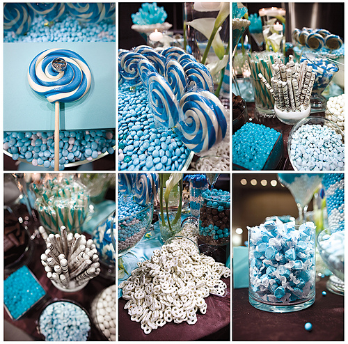 It's All About Compromise wedding candy buffet teal brown starfish favor 