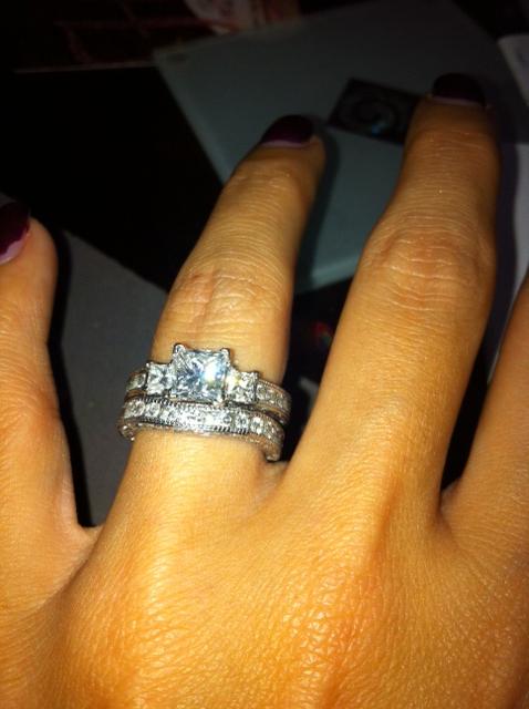 Ring Porn: your e-ring with band together.  GO! :  wedding My Rings