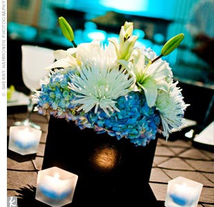 Flower and Candle Centerpieces