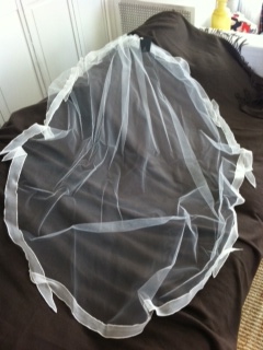*Brand New* Erin Cole ivory veil :  wedding veil ivory silk organza erin cole fingertip dress jewelry Photo 1