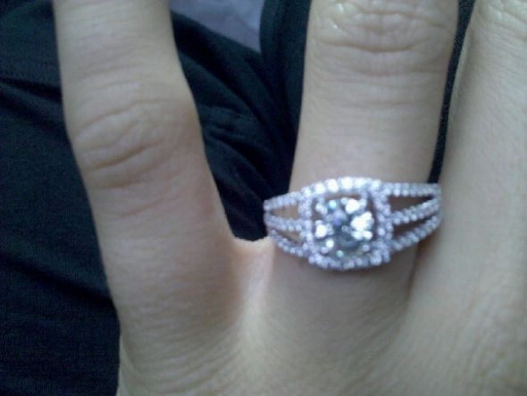WOULD LOVE TO SEE PICTURE OF HALO RINGS ON FINGERS!! :  wedding My Ering