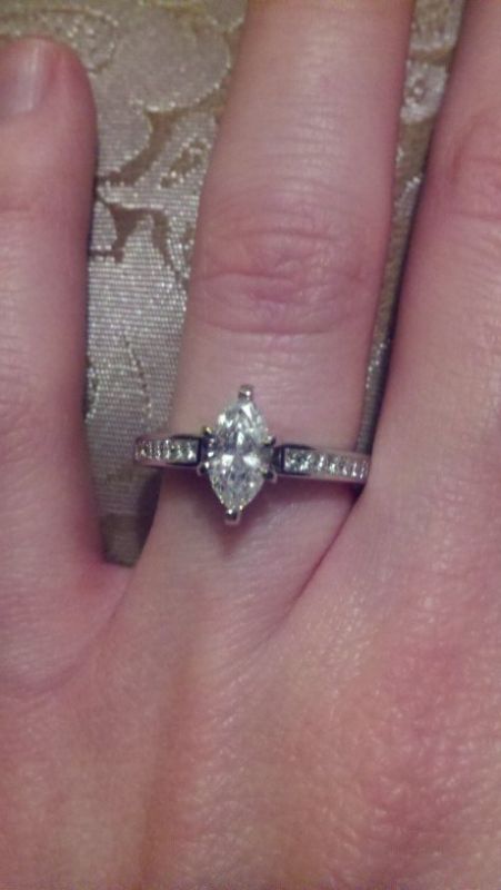 So we got my precious Marquise today & I Want to see more!! :  wedding rings marquise white gold Ring