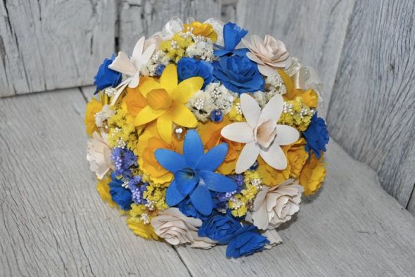 My brooch bouquet :  wedding brooch bouquet gold silver Birch Bouquet