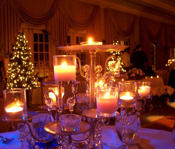 Opulent Treasures chandelier cupcake candle centerpiece wedding 