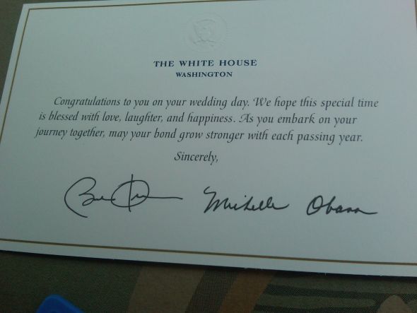 Our White House Reply came faster than most of our RSVPs! :  wedding white house invite White House Card