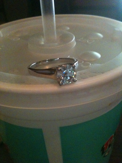 Would you rather have a smaller diamond ring or a larger non-diamond ring? : wedding Download
