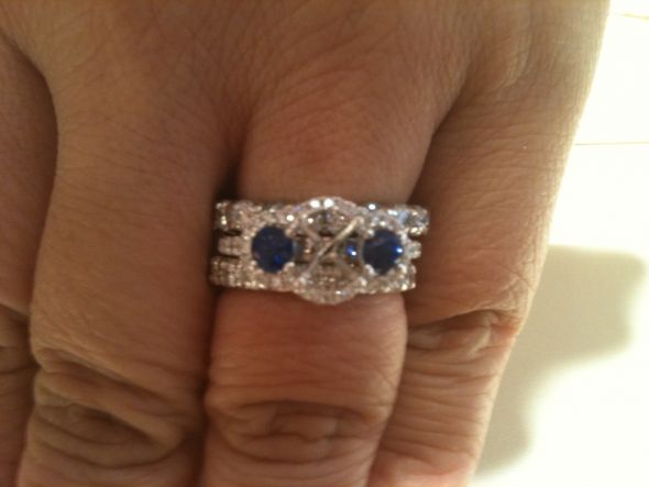 Natural vs. Lab SAPPHIRE? :  wedding sapphire lab natural e ring ring Photo2
