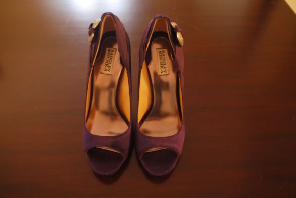 Badgley Mischka Purple Heels, Size 10 : wedding badgley mischka purple wedding shoes P1000402