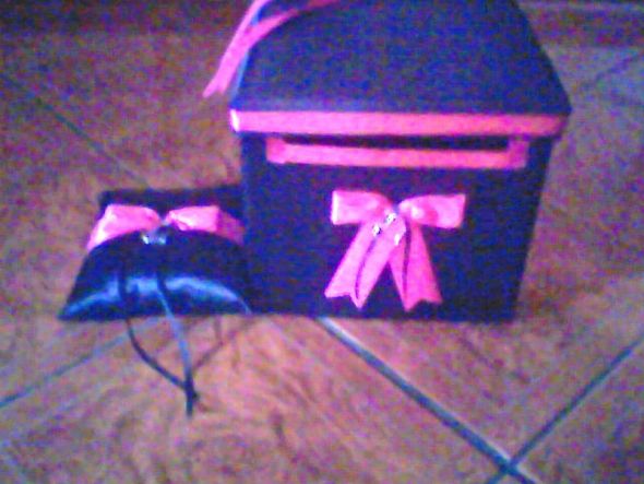  items wedding fuchsia black pink bouquet ceremony reception Money Box 