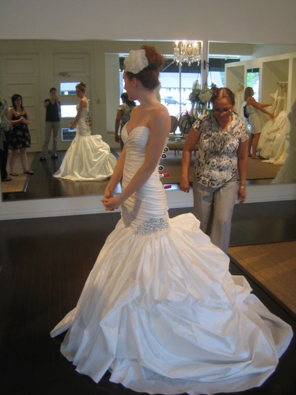 i changed my mind--THIS is the dress i bought!!!!!! (in blush) :  wedding blush cherise ines di santo mermaid pink wedding gown IMG 4812