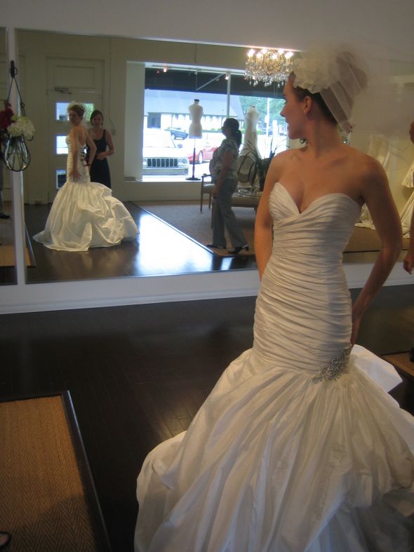 i changed my mind--THIS is the dress i bought!!!!!! (in blush) :  wedding blush cherise ines di santo mermaid pink wedding gown IMG 4821