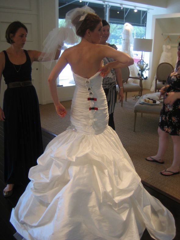 i changed my mind--THIS is the dress i bought!!!!!! (in blush) :  wedding blush cherise ines di santo mermaid pink wedding gown IMG 4822