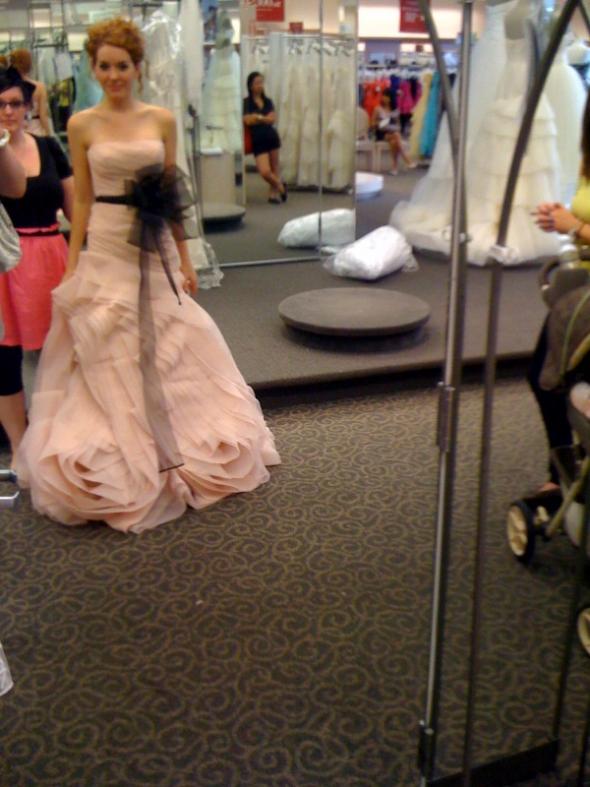 me in blush colored gowns (tried on just for the color) :  wedding blush Naomi22