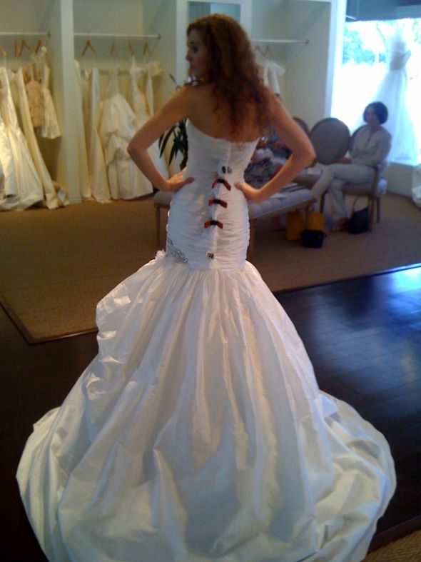 i changed my mind--THIS is the dress i bought!!!!!! (in blush) :  wedding blush cherise ines di santo mermaid pink wedding gown Photo 43