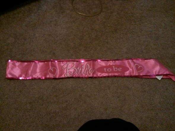 Bride to be sash 3 I wore it at my bridal shower