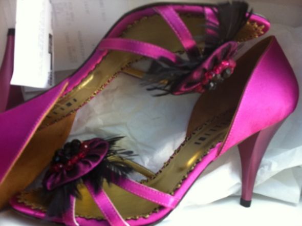 Pink Fuschia Satin Heels Size 38 New and unworn wedding shoes satin
