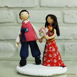Korean & Japanese traditions...? :  wedding traditions korean japanese Etsy Caketopper2