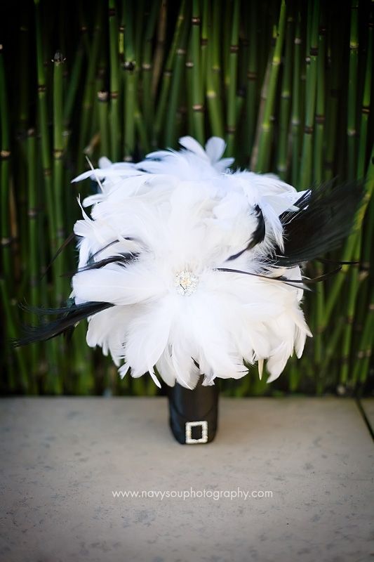 Black and White Feather Bouquet!
