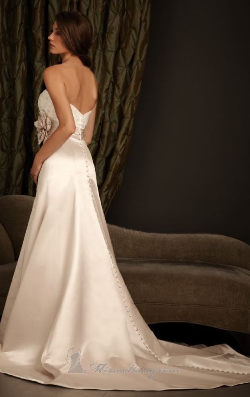 Allure Brides! Has anyone bought 2465? :  wedding allure 2465 1 wedding dress pictures back fit 2412 Satin Dress By Allure Bridal Exclusive