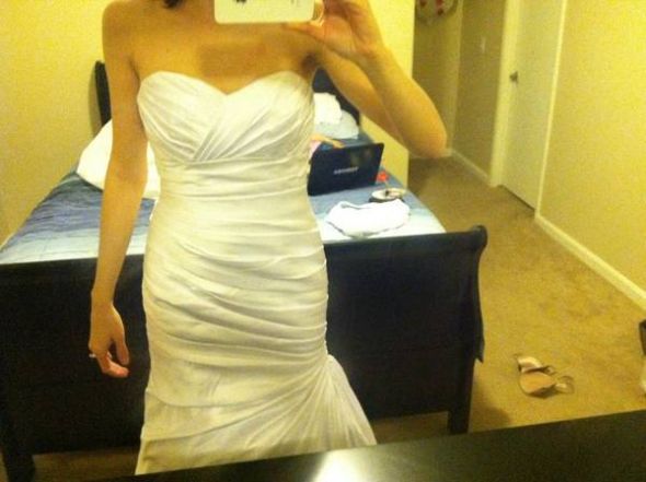 Ruching and satin dresses,show me your's! :  wedding Alt4