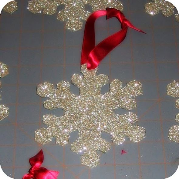Snowflake shaped STD's!!! :  wedding Glitter Snowflake Ornament
