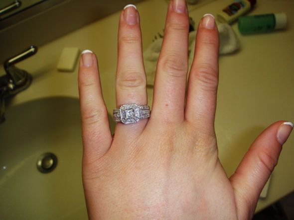 Ring Porn: your e-ring with band together.  GO! :  wedding 55