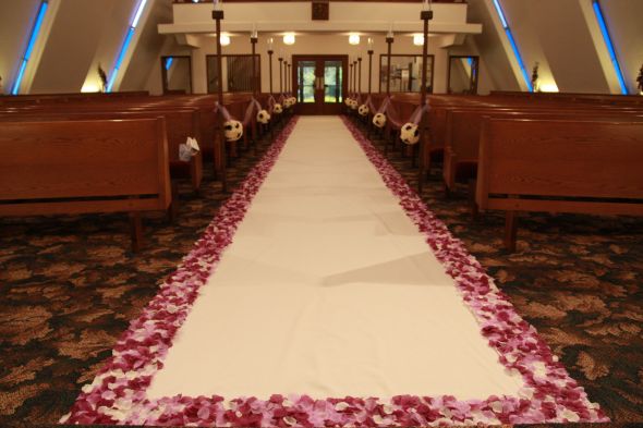Petal Aisle Runner :  wedding aisle runner petal aisle runner petals purple ivory diy 0142