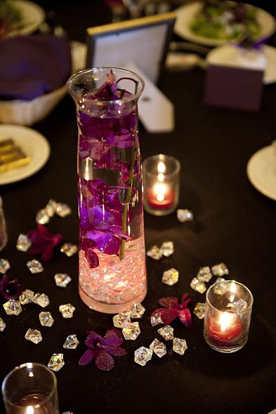 Centerpiece pictures needed for purple wedding!! :  wedding picture purple wedding Orchids With Jewels