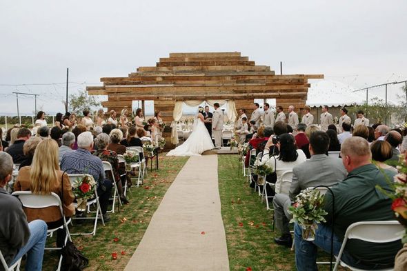 Gallery of the Day :  wedding features Ceremony Wedding Ceremony Details Photos :  wedding rustic burlap ceremony Ceremony 