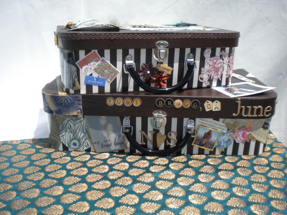 Blissfully ever after! :  wedding diy flip flops dessert stands program welcome bags reception tent food ceremony Card Box
