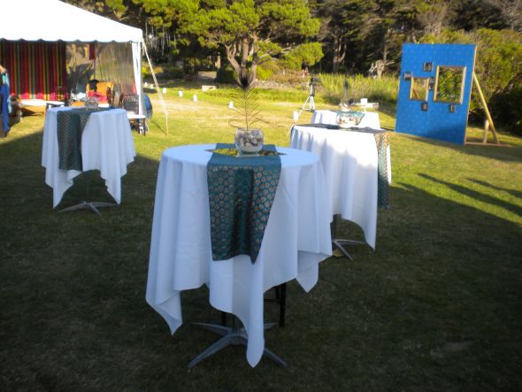 Blissfully ever after! :  wedding diy flip flops dessert stands program welcome bags reception tent food ceremony Weddingbee 2