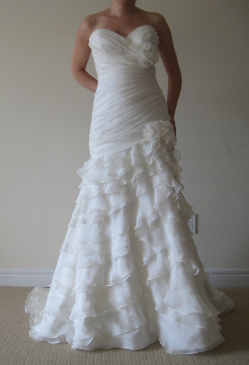 Picked up my dress today! Here are some attempts at self-portraits :  wedding Me1