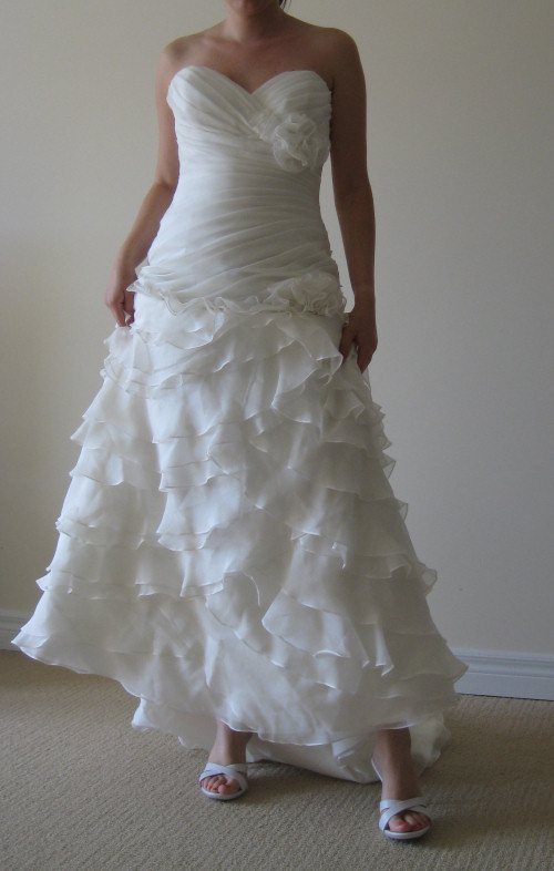 Picked up my dress today! Here are some attempts at self-portraits :  wedding Me4