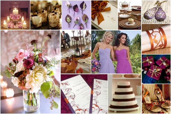 Copper Lavender : wedding bouquet brown chocolate coffee copper cream espresso flowers inspiration ivory pastel pink purple white Colors CopperLavender