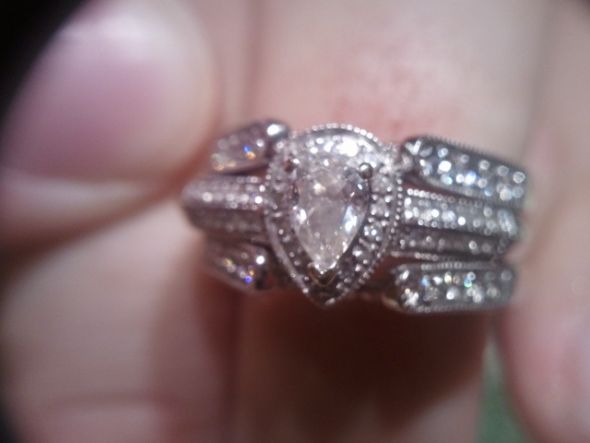 Marquise & Pear e-rings..show them off!!! RING PORN : wedding wedding rings engagement rings rings marquise pear unique My Ring With Band