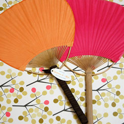 WHITE PADDLE FANS :  wedding fans white paddle paper ceremony diy reception Color Paddle Fan 250