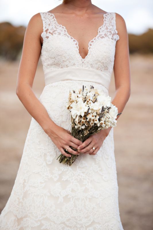 beautiful ivory lace wedding dress for sale, $650 :  wedding lace dress ivory long train size 8 ceremony Dress