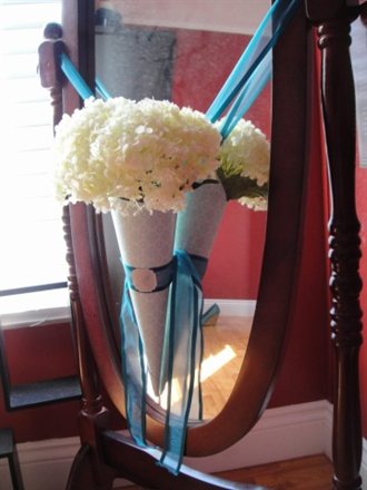 We're MARRIED!!!! Pic heavy!!! :  wedding married pics shoes guestbook bouquet pew cones hangers cake exit Image001