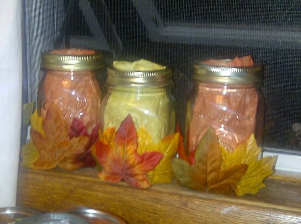 Ideas for mason jars? :  wedding mason jars decor rustic candles flowers Chicago 20110909 00341