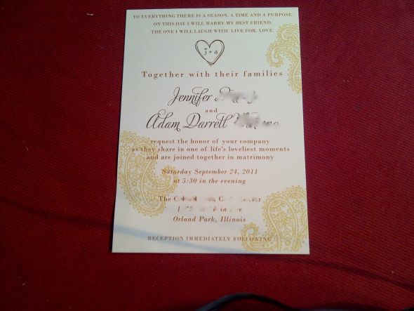 My Semi DIY invites - Done! Pic Heavy :  wedding invite diy wrap around label envelope envelope liner IMG 20110722 00242