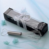 Whisked Away Heart Whisk Favor :  wedding favor favors cooking kitchen theme bridal shower favor bridal shower favors heart theme black white silver Whiskfavor