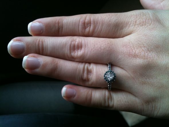 Blue diamond engagement rings? :  wedding engagement ring blue diamond waiting confused advice ring porn sapphire Promisering