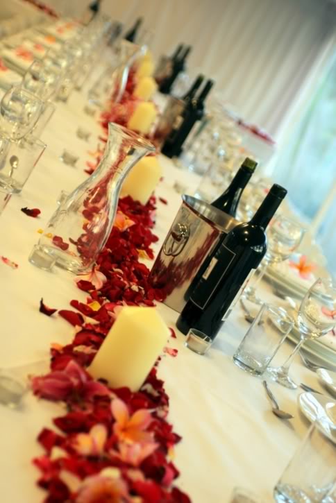 Centerpiece but plum and burgandy pe