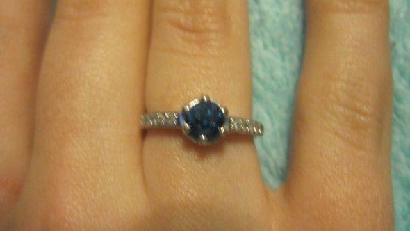 Blue diamond engagement rings? :  wedding engagement ring blue diamond waiting confused advice ring porn sapphire IMG 1260