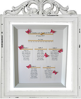 Seating chart or escort cards? : wedding Flutter Butterfly Table Plan